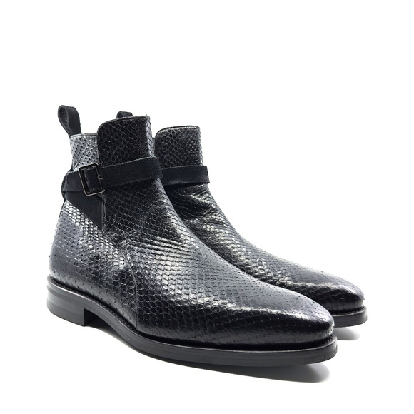 Que Shebley Other - Python Jodhpur Boots by Que Shebley